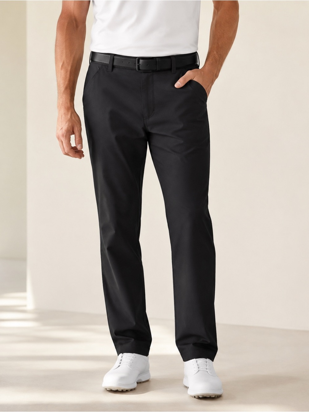 Men's Black Performance Golf Pants